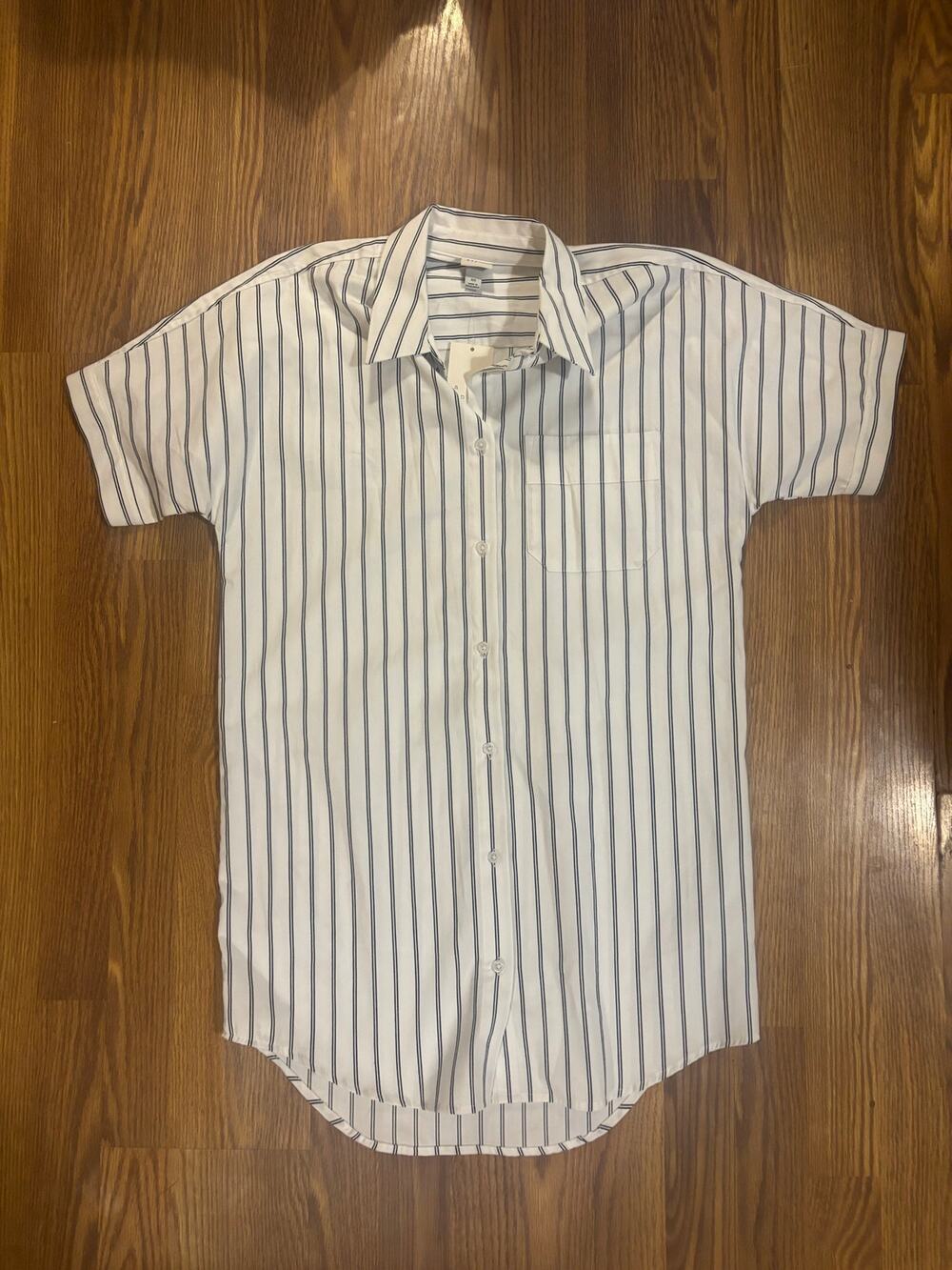 NWT Black/ White Button- Down Fall Collared Preppy Office Oversized Shirt Dress